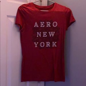 Aeropostale Maroon Short Sleeve New York